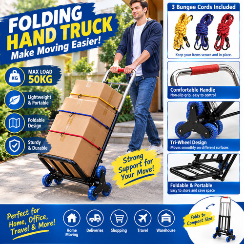 Folding hand truck trolley - hand,