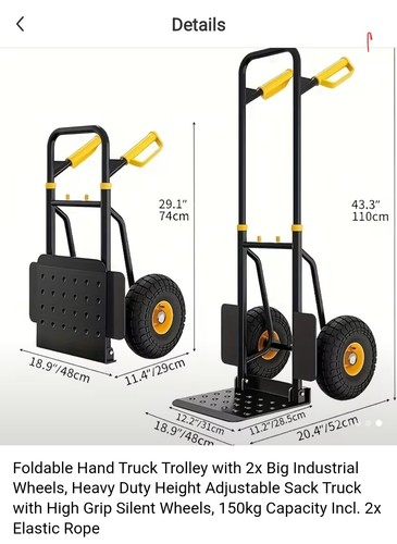 Foldable heavy duty hand truck - foldable,