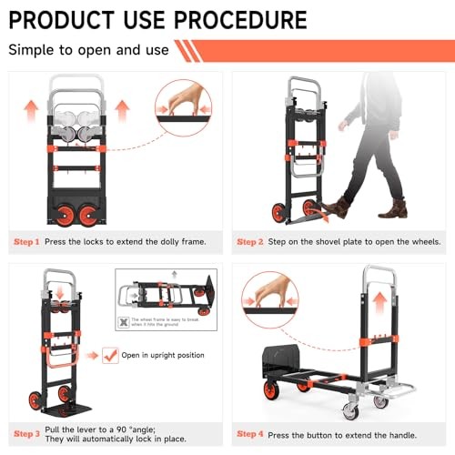 Heavy duty folding hand - 3-in-1,
